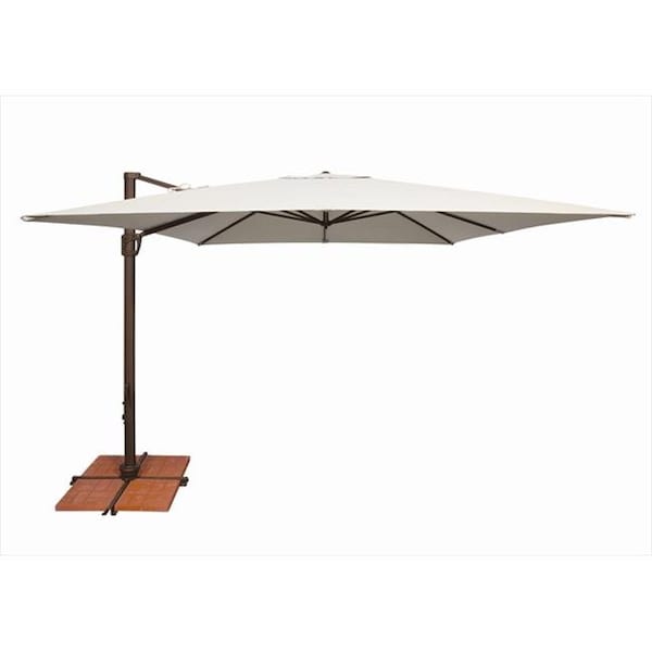 Simplyshade SimplyShade 10 ft. Bali Square Cantilever Umbrella With Cross Base Natural SSAD45-10SQ00-A5404 - main